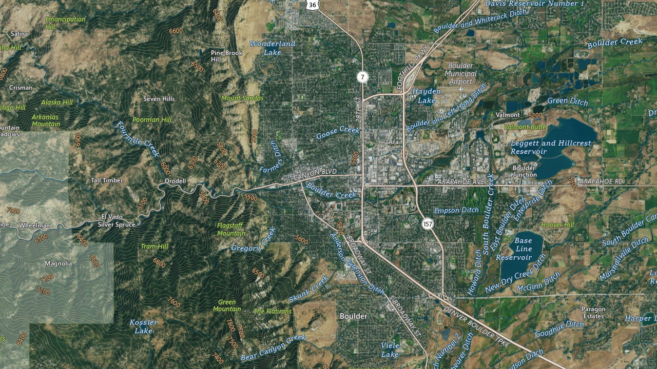 Map showing Contour Line Expeditions