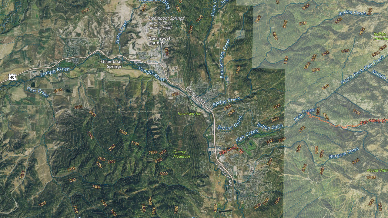 Map showing Coldsmoke Mountain