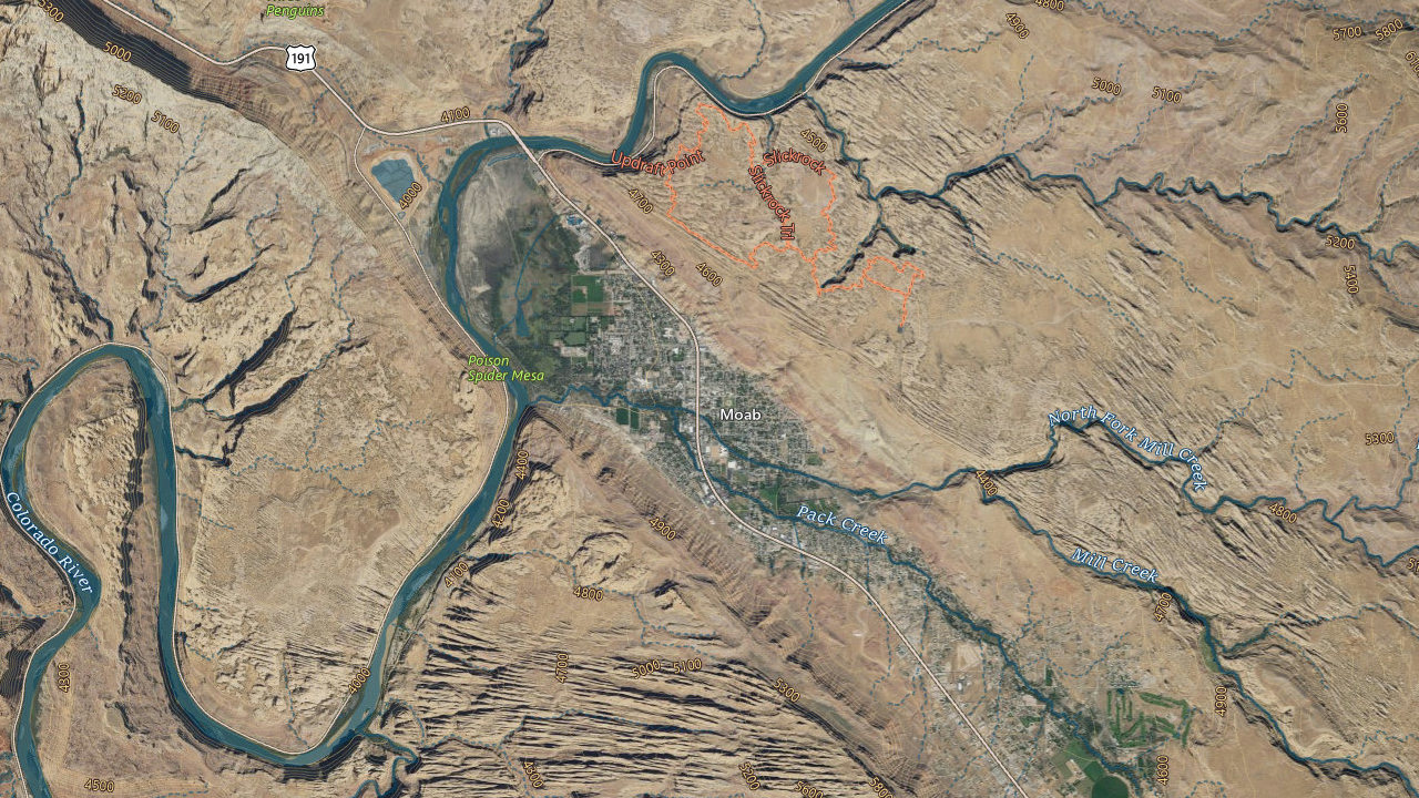 Map showing Cinder Cone Off-Road Park