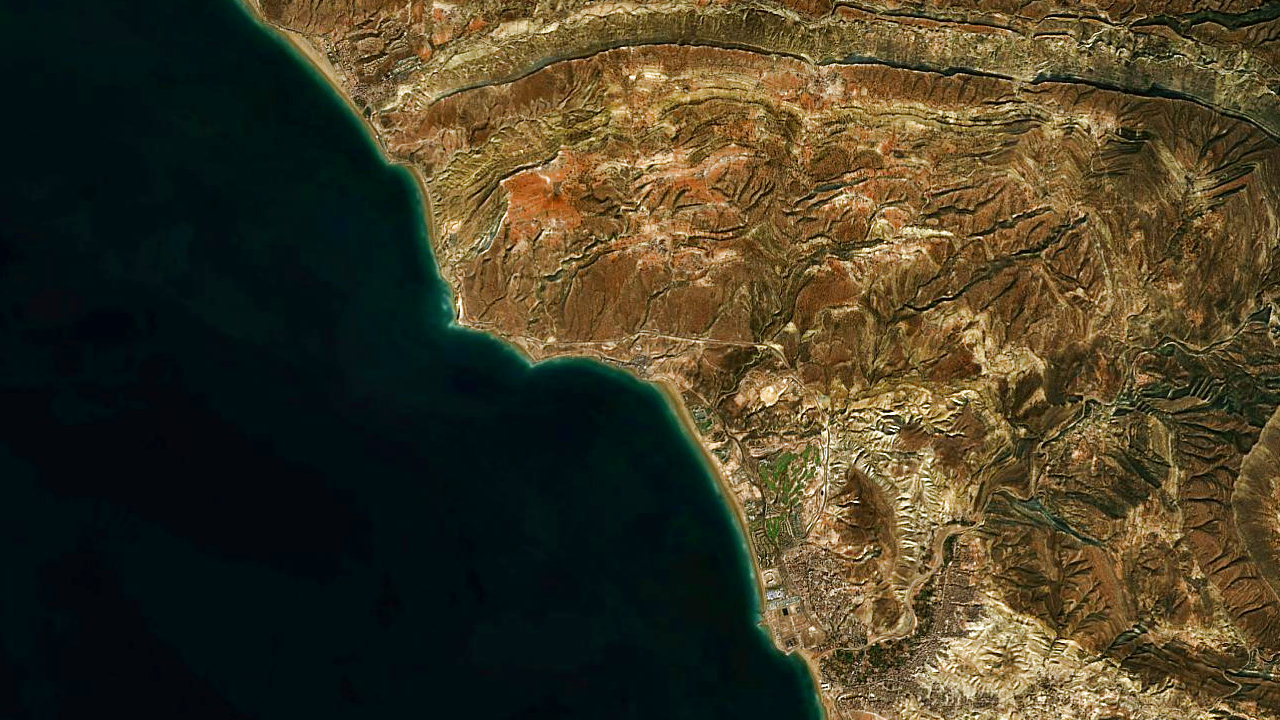 Map showing Taghazout, Souss-Massa