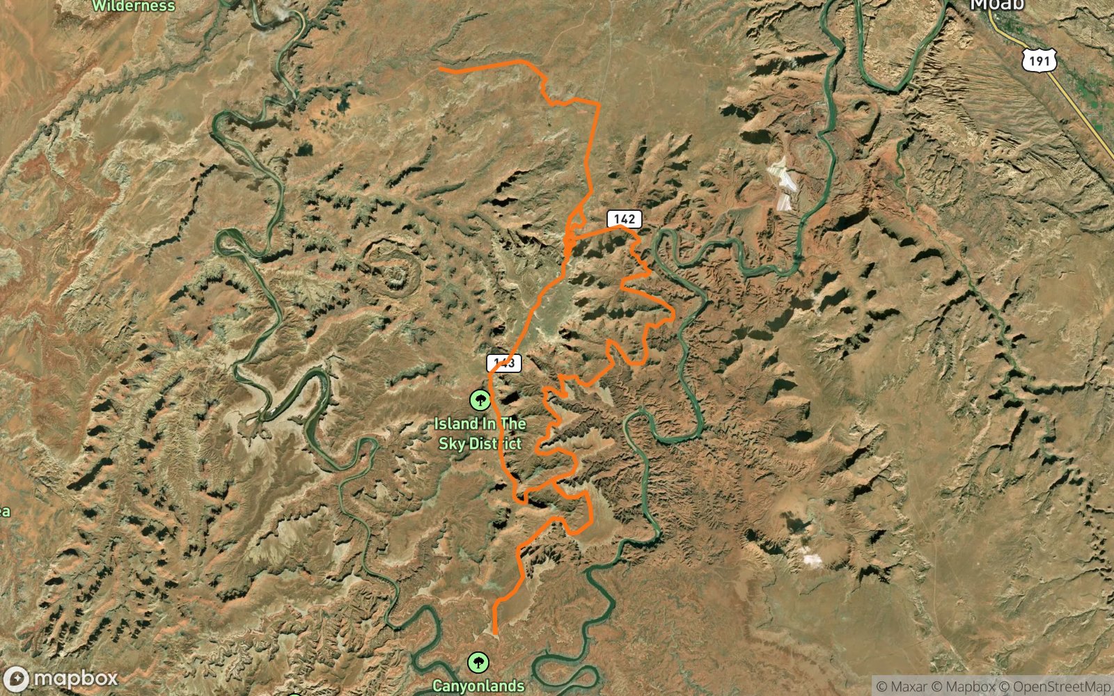 Map of White Rim Road