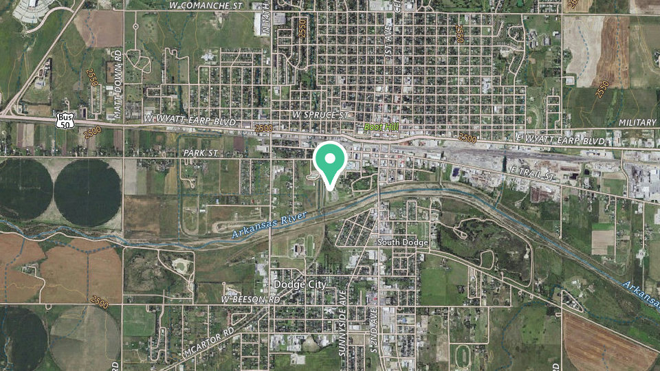 Map of Dodge City KOA