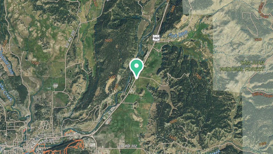 Map of Pagosa Riverside Campground
