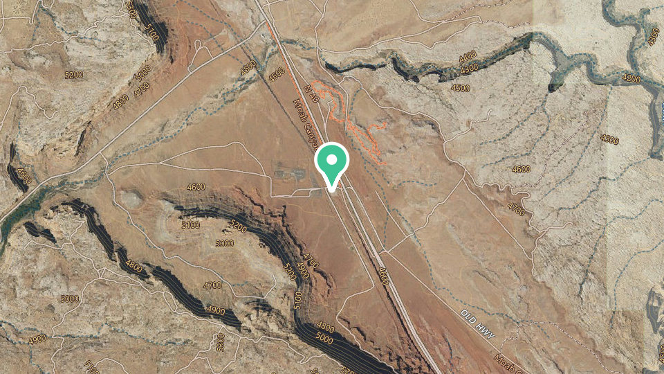 Map of Moab Seven Mile RV Park