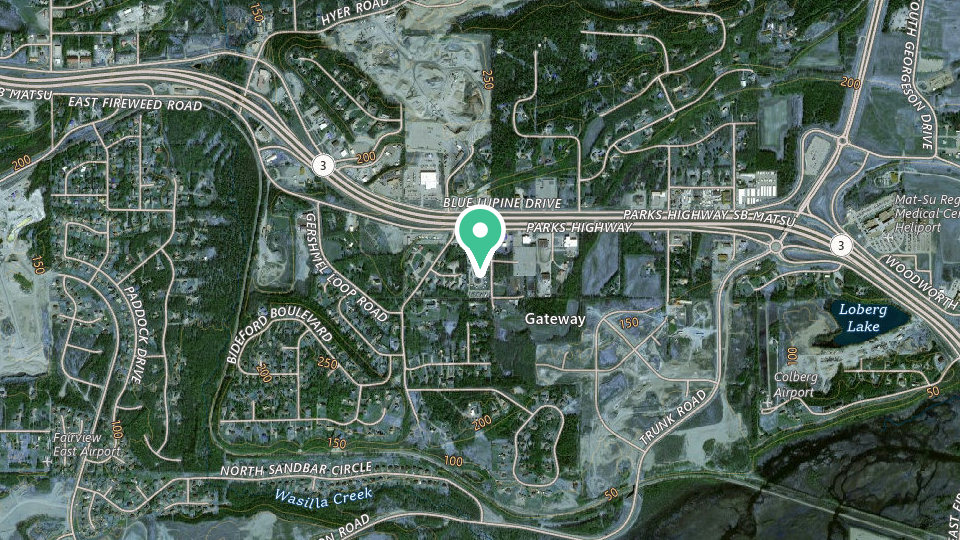 Map of Palmer / Anchorage North KOA Journey