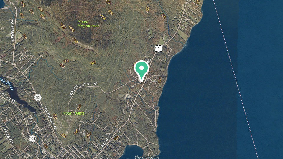 Map of Camden Hills State Park Campground