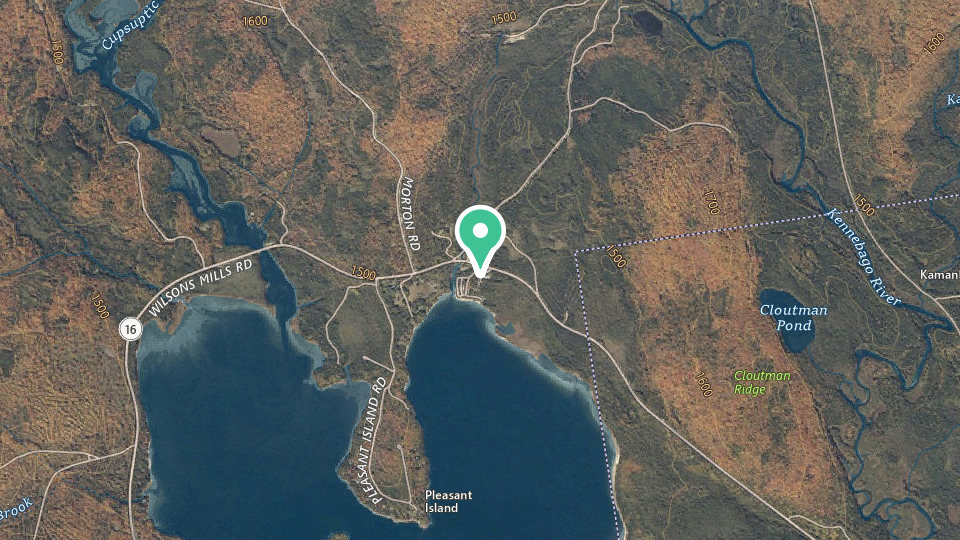 Map of Cupsuptic Lake Park and Campground, Oquossoc, Maine