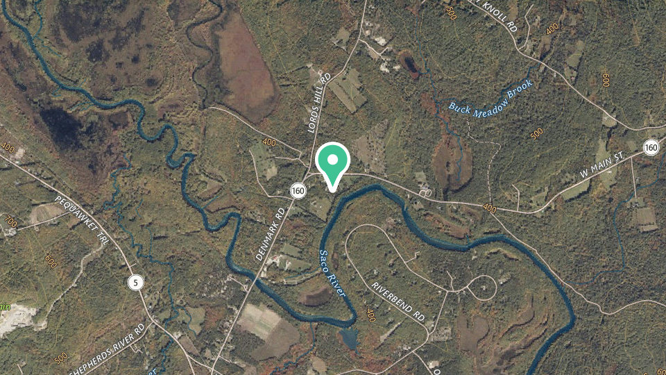 Map of On the Saco Family Campground