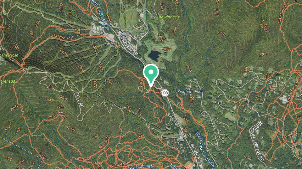 Map of Smugglers' Notch State Park Campground