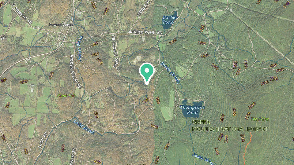 Map of Pine Hollow Campground - Pownal VERMONT