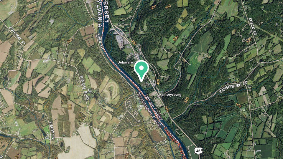 Map of Delaware River Campground