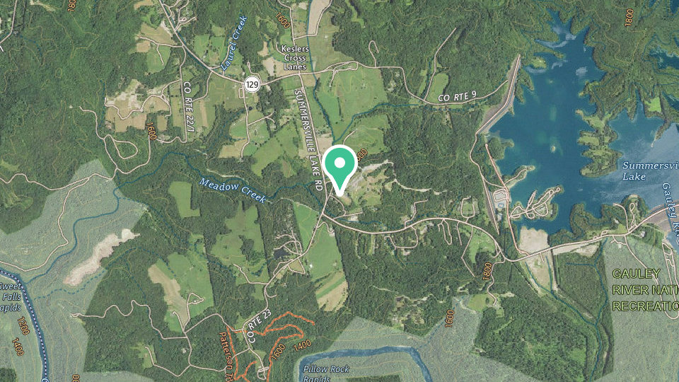 Map of Summersville Lake Stow & Go Campground