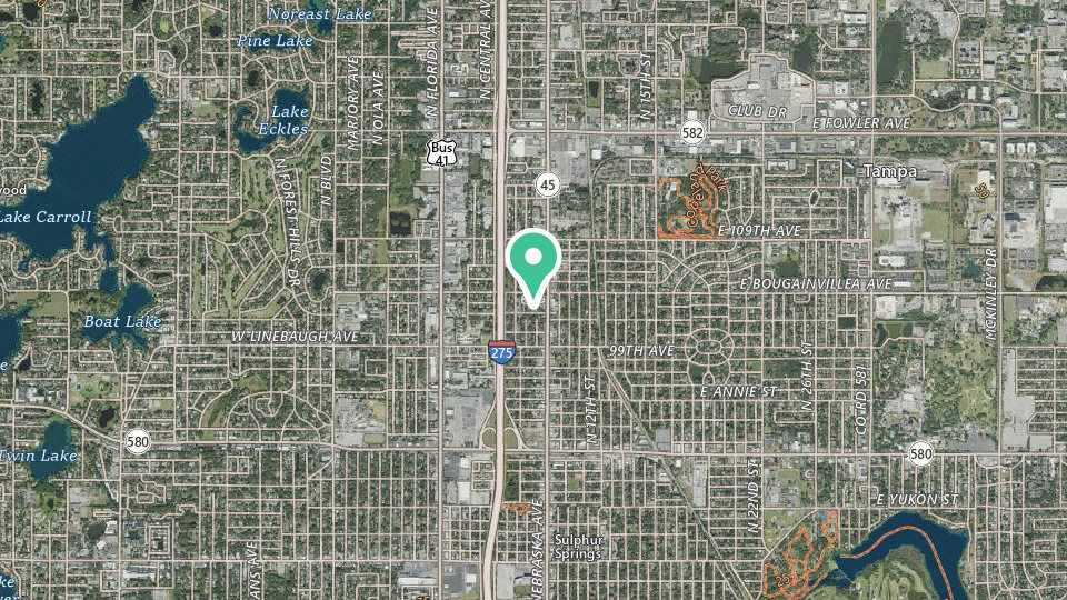Map of Tampa RV Park Camp Nebraska
