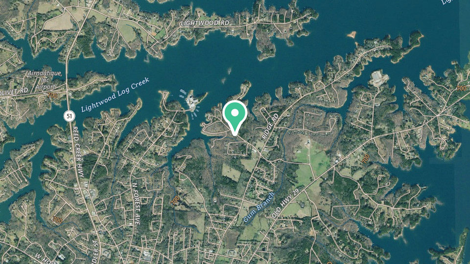 Map of Unhitched Lake Hartwell RV Park