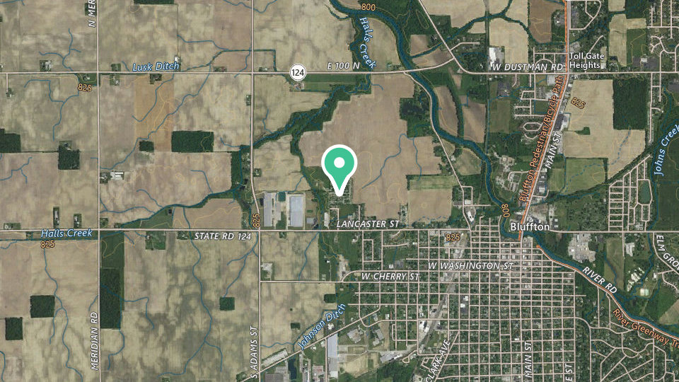 Map of Bluffton / Fort Wayne South KOA Journey