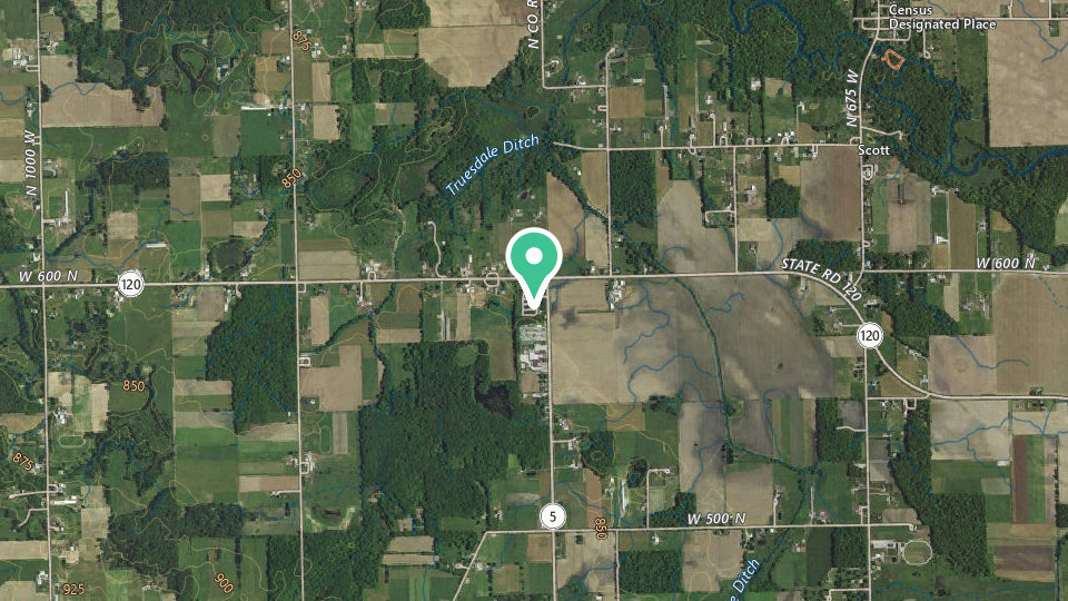 Map of Shipshewana North Park Amish Log Cabin Lodging & Campground