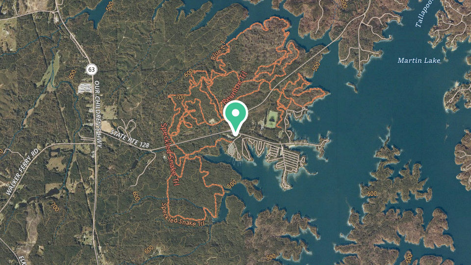 Map of Wind Creek State Park Campground