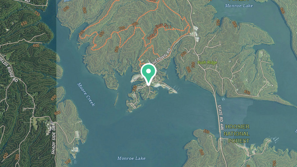 Map of Paynetown Campground