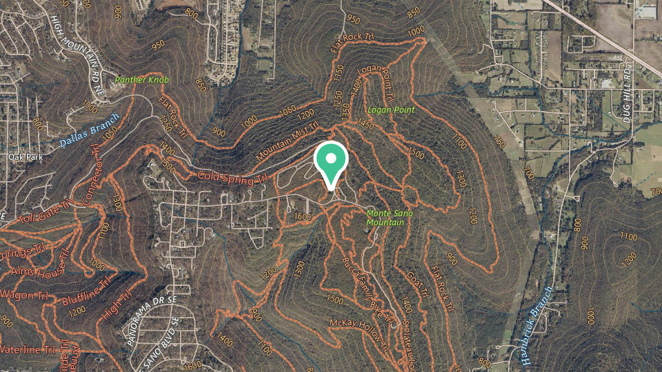 Map of Monte Sano State Park Campground