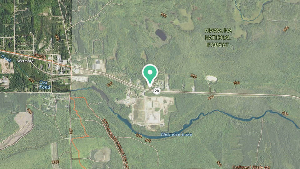 Map of Munising / Pictured Rocks KOA Journey