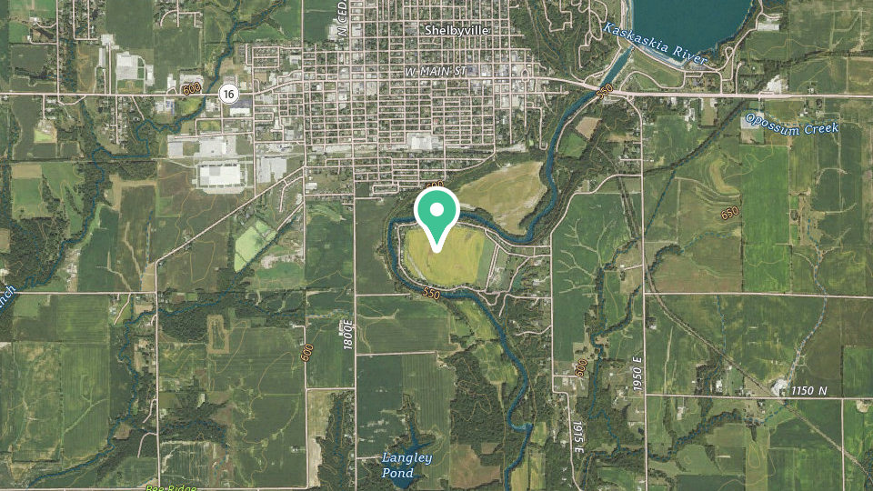 Map of Riverfront private campground