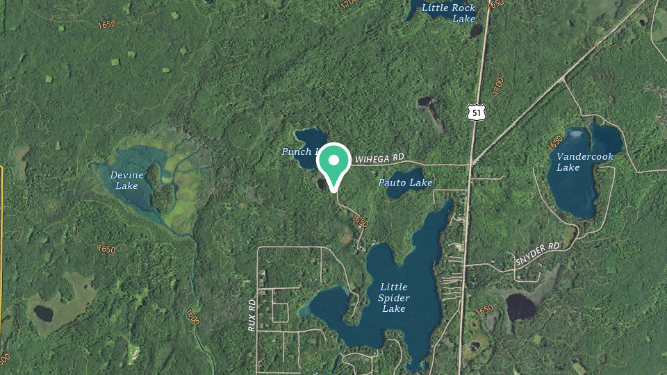 Map of Punch Lake Campground