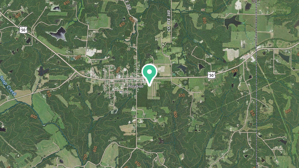 Map of Rosebud Resort & RV Park