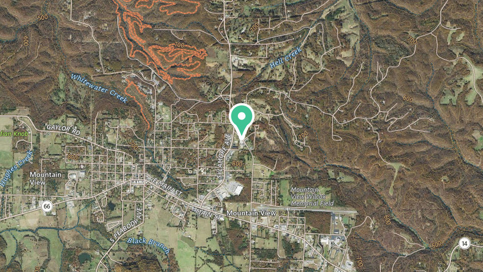 Map of Mountain View RV Park & Guest Motel