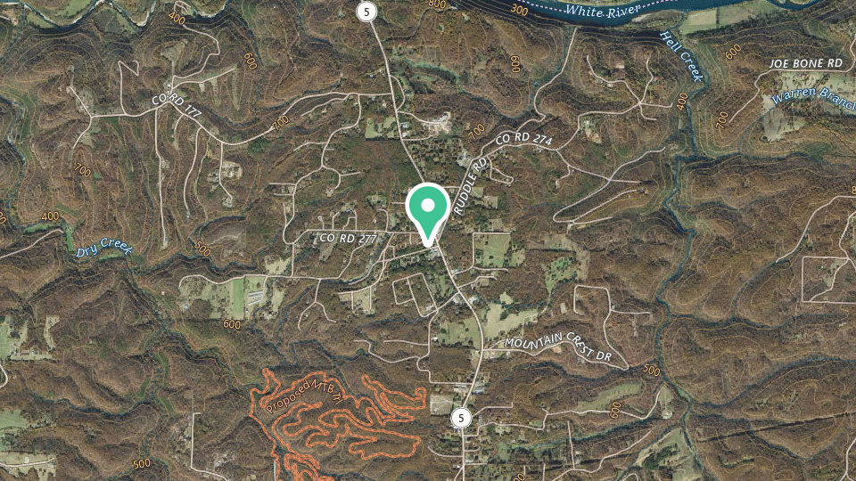 Map of Blue Sky RV Park