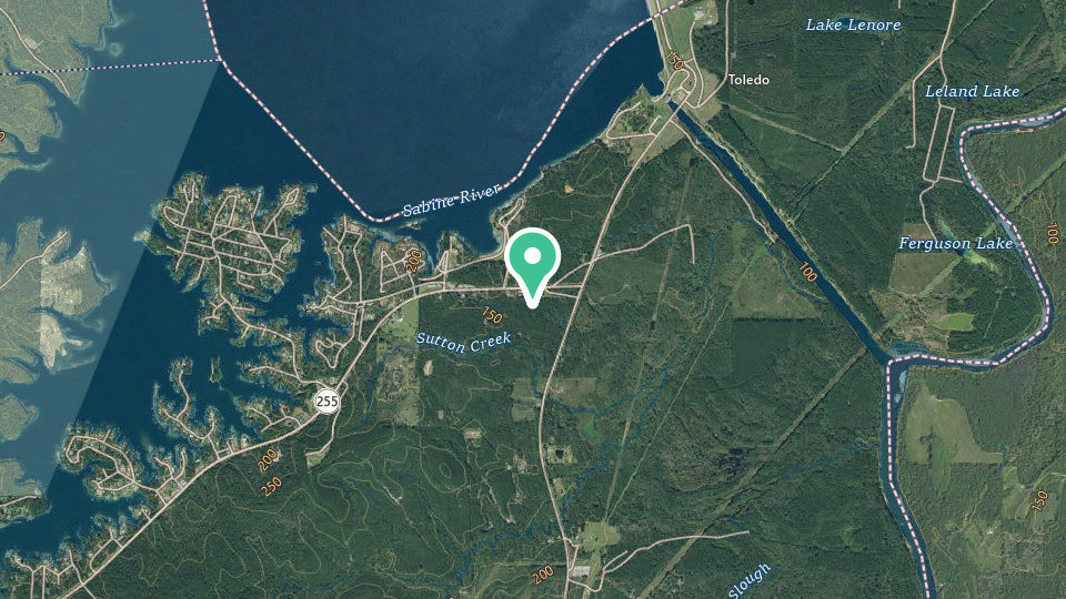 Map of Toledo Bend Gateway Gardens RV Park