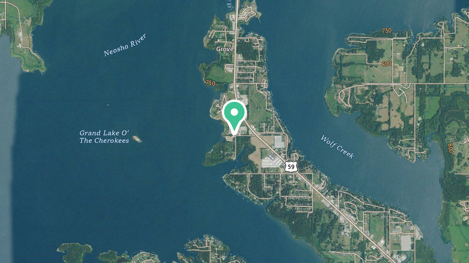 Map of Grand Lake O' The Cherokees RV Resort