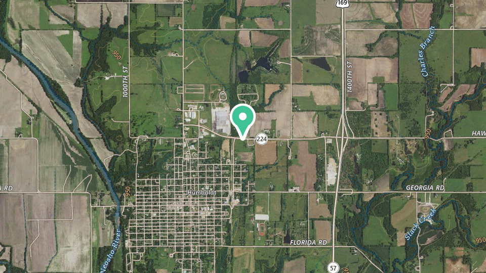 Map of Base Camp Humboldt Cabins+RV Park