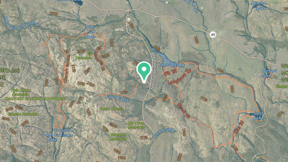 Map of Fawn Creek Campground