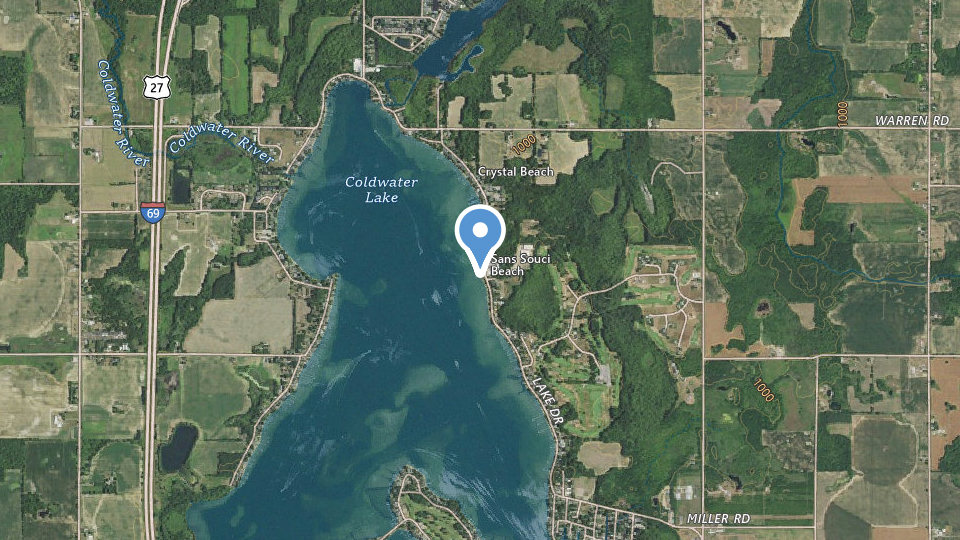 Map of Coldwater Lake Marina