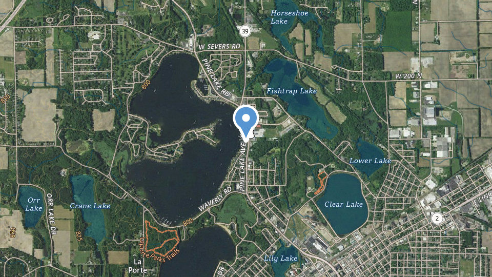 Map of Pine Lake Marina and Boat Rentals