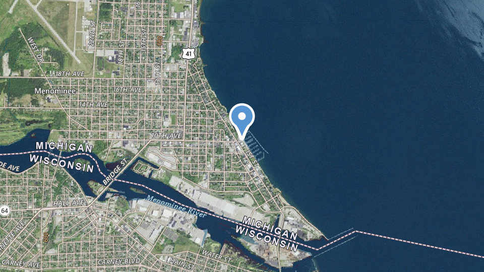 Map of Menominee Marina