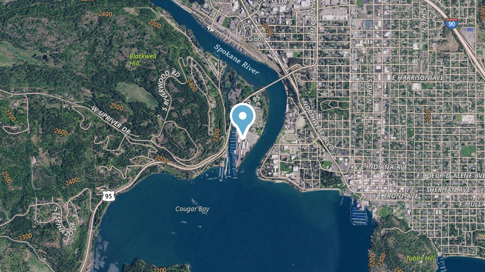 Map of South Marina Drive