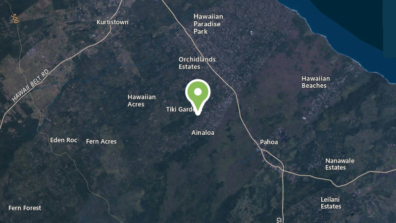 Satellite view of Ainaloa