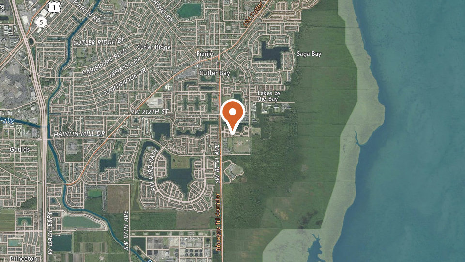 Map of Miami Turn Up Entertainment LLC, Cutler Bay, FL
