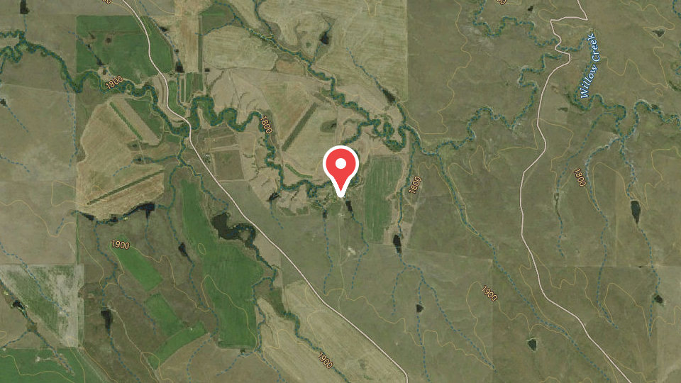 Map of Willow Creek Wildlife | Fort Pierre South Dakota Pheasant Hunting Lodge