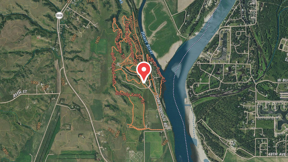 Map of Roughrider OHV Trail