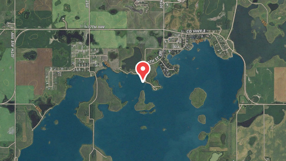 Map of Lake Audubon