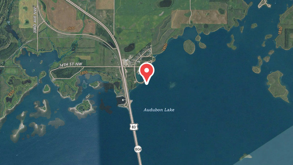 Map of Lake Audubon