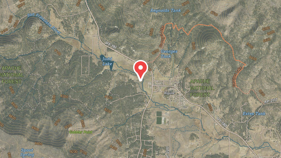 Map of Apache-Sitgreaves NF OHV