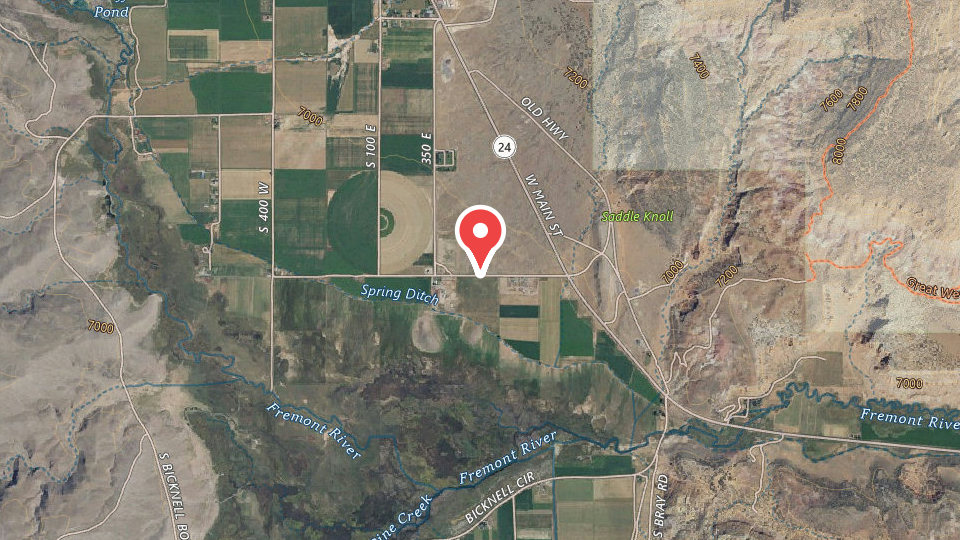 Map of Bicknell Bottoms Hunting Club