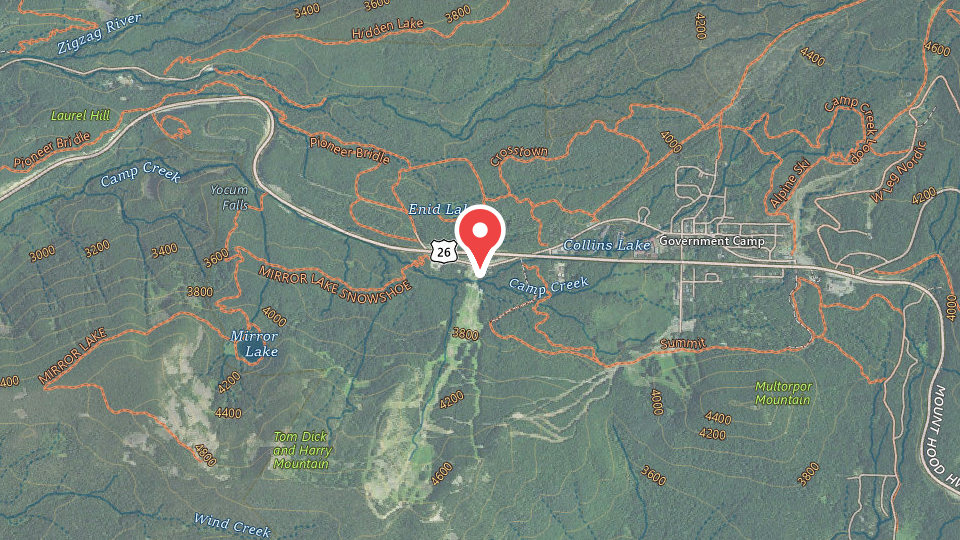 Map of Olympic Ski and Snowboard School