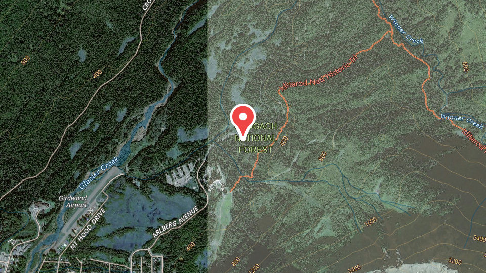 Map of 5K Nordic Loop - Girdwood Nordic Ski Club