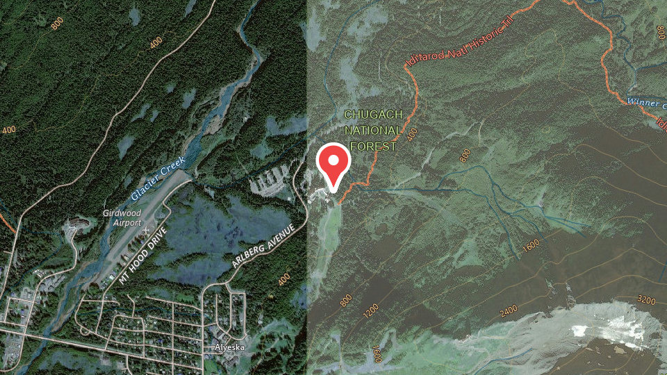Map of Alyeska Nordic Spa
