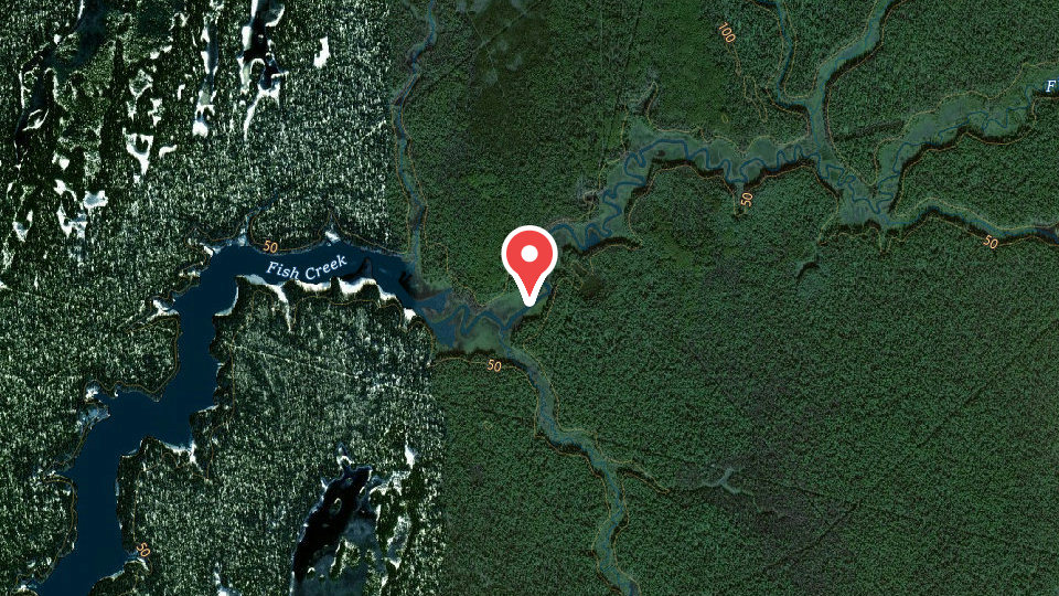 Map of Alaska's Talkeetna Adventure Lodge located on Stephan Lake