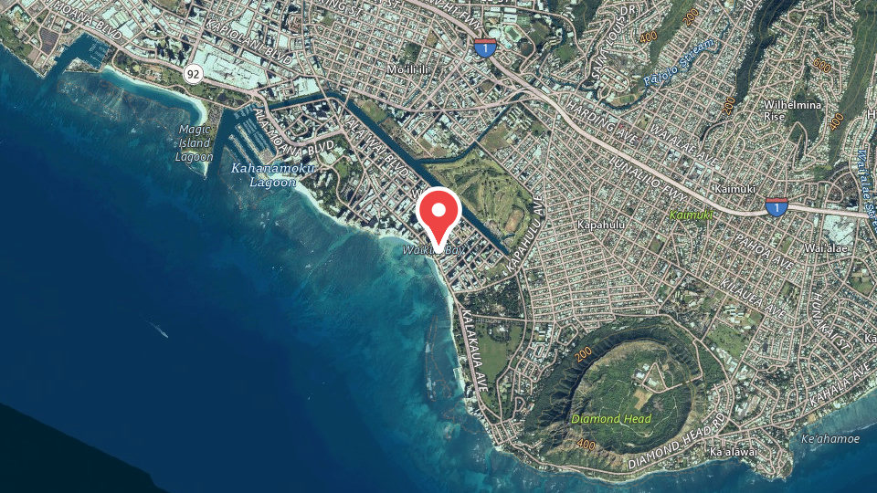 Map of Star Beachboys Waikiki Surf School